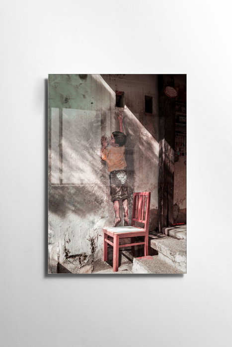 Wallity Cuadro decorativo de cristal templado Banksy 1888 - 70 x 100 cm